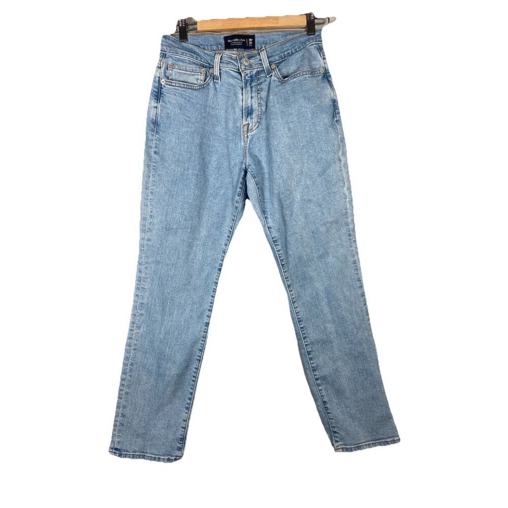Abercrombie & Fitch Jeans Men’s 28 X 30 Blue Straight Stretch Light Wash Denim